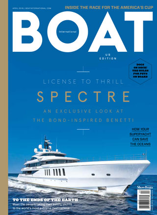 Spinelli Kilcollin featured in BOAT April 2019 issue, highlighting the Atlas Bleu ring