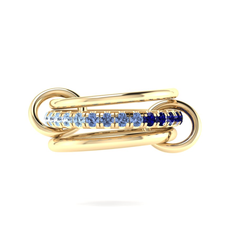 Custom Petunia YG Bleu Ombre Size 8.5