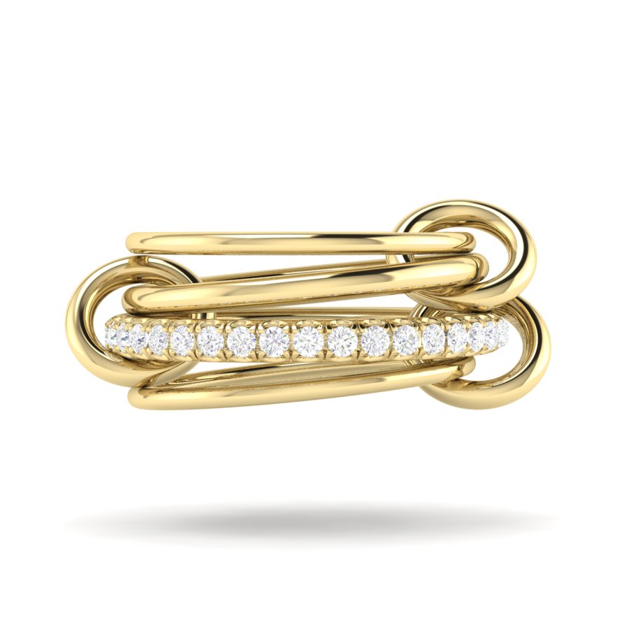 Custom Pisces Pave YG for Akshatha Size 4