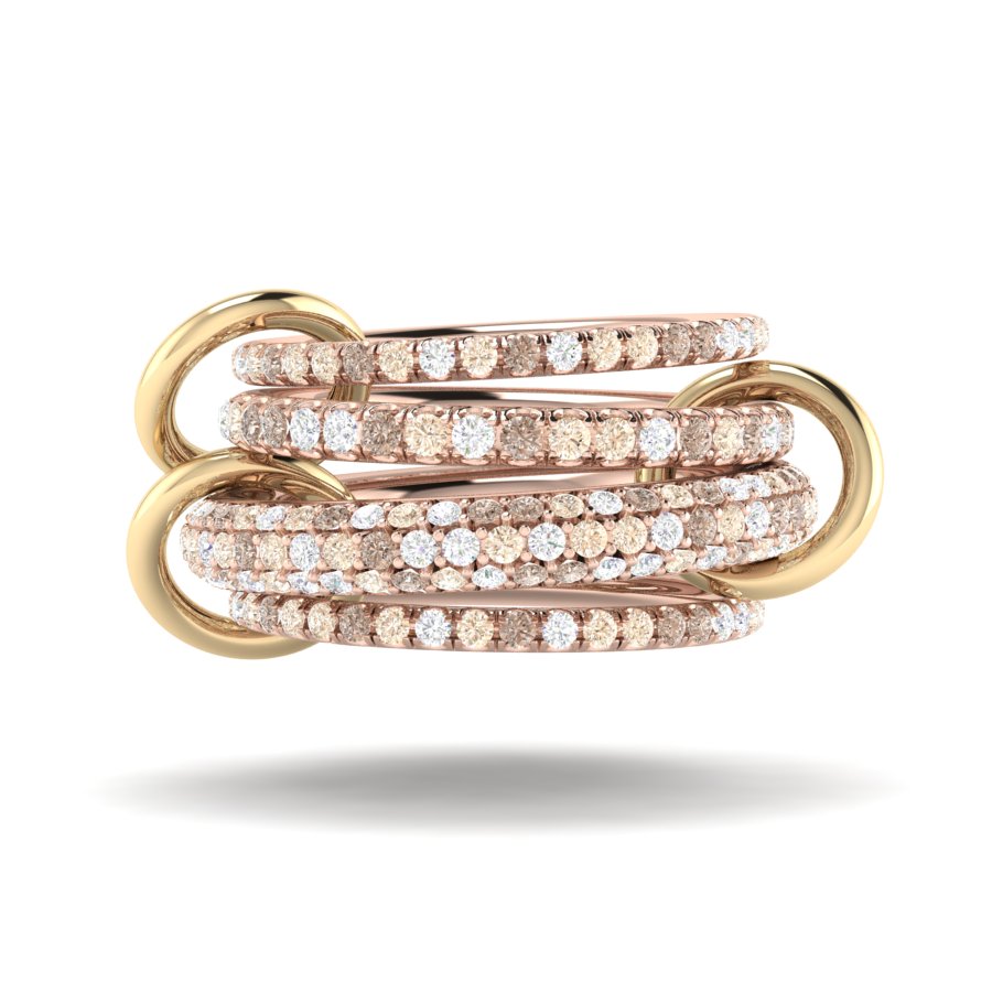 Custom 4 Band size 7.5 for Alexandra Tetik with engraving