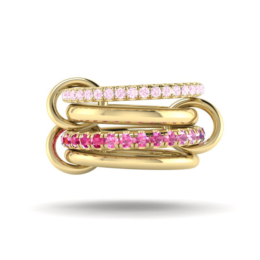 Halley YG Pink Ombre w/ Light Pink Sapphires size 7.5