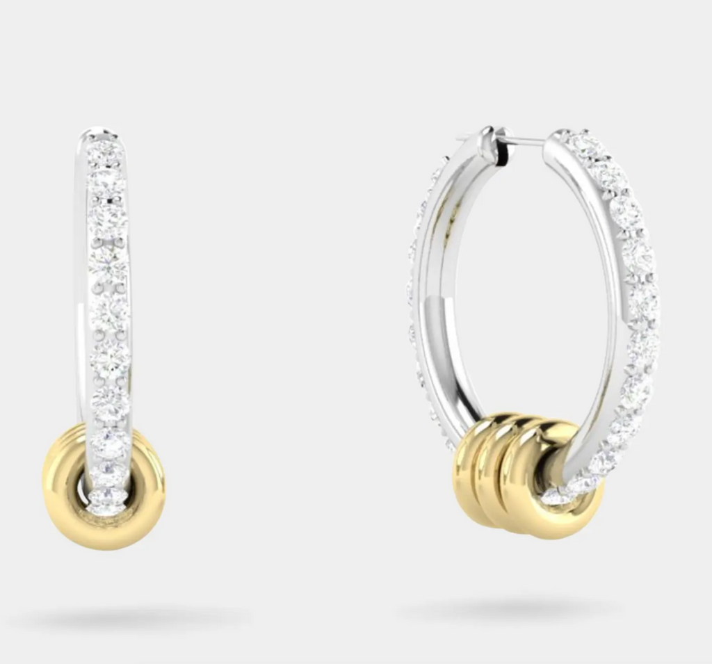 Ara White Gold Pave Diamond Earrings