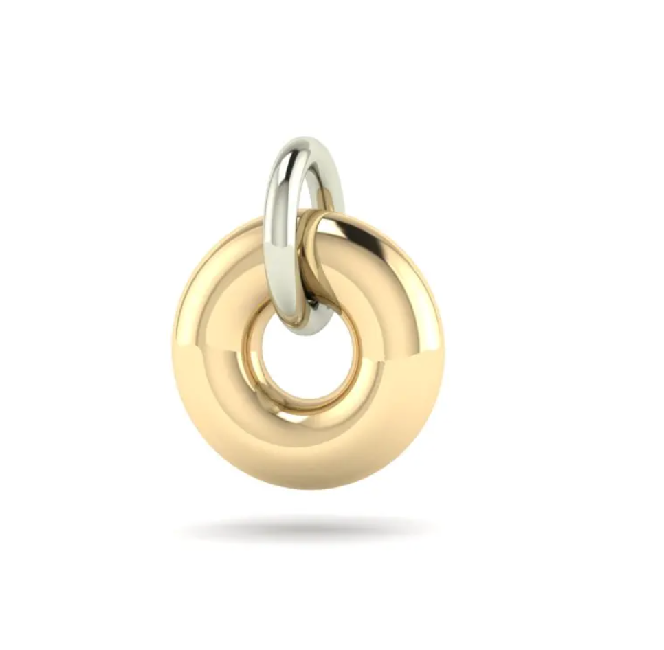 Nebula YG with WG jump ring