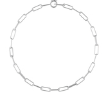 Elliptical Chain Silver Bracelet 8 inches
