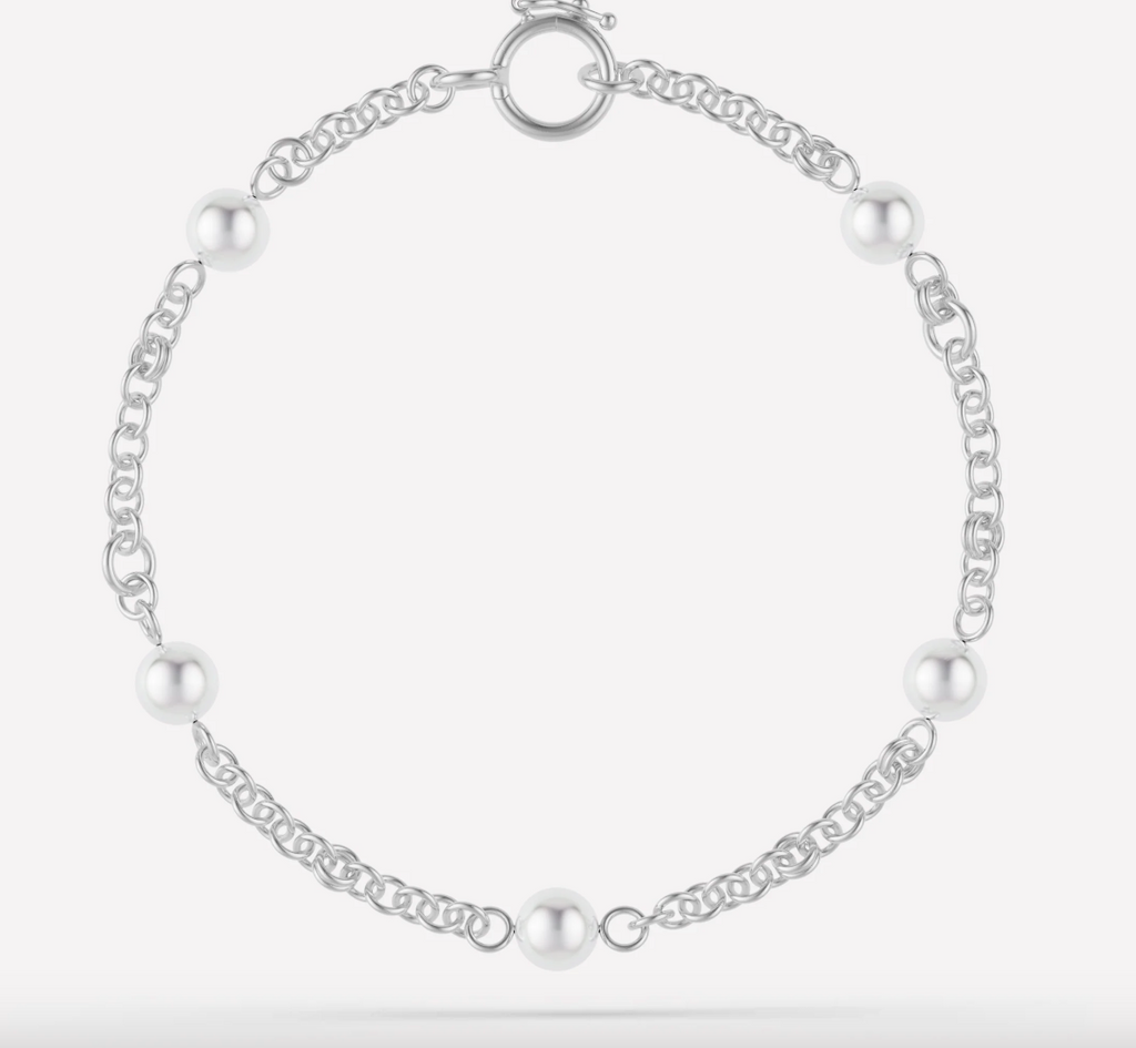 Akoya Gravity White Gold bracelet for Courtney 7"