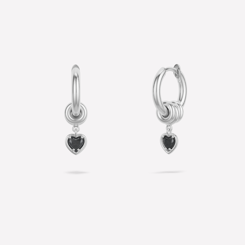 Zahra Heart Hoop Earrings
