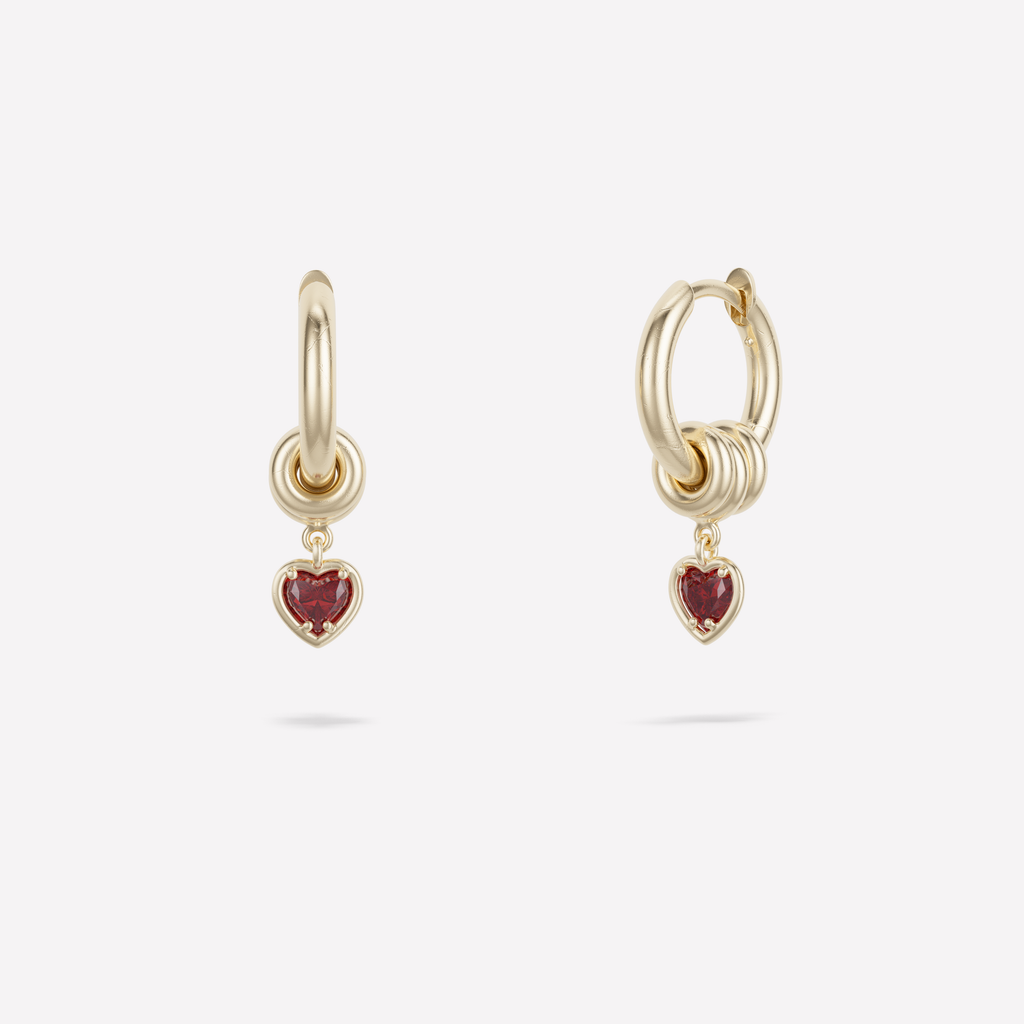 Zahra Heart Hoop Earrings