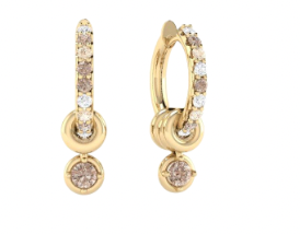 Zahra Pavé Earrings YG CCW