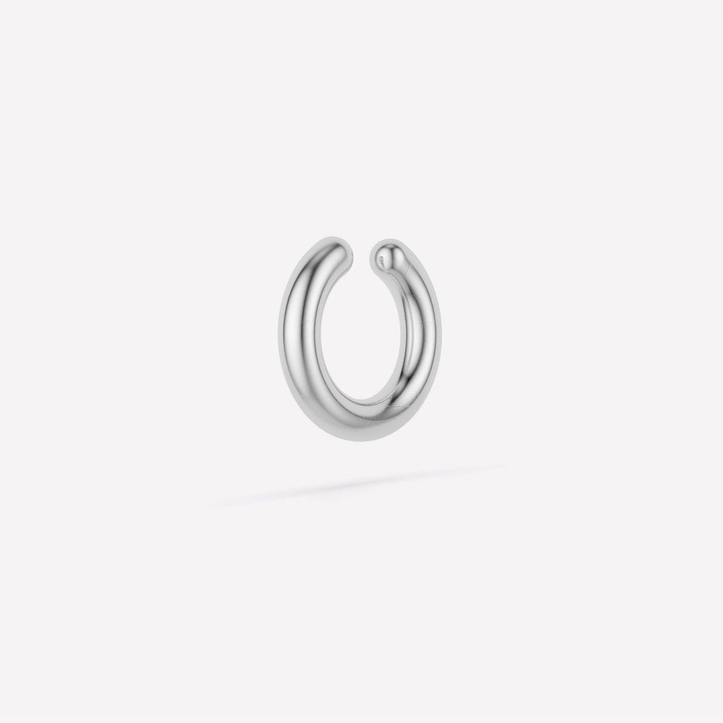 Crescent Silver Ear Cuff